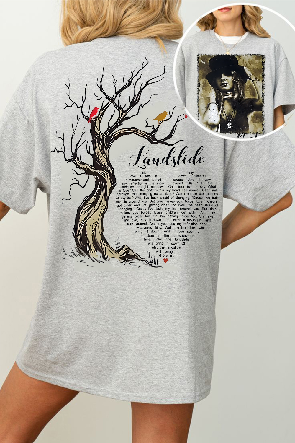 Stevie Nicks lyrics printed T-shirt